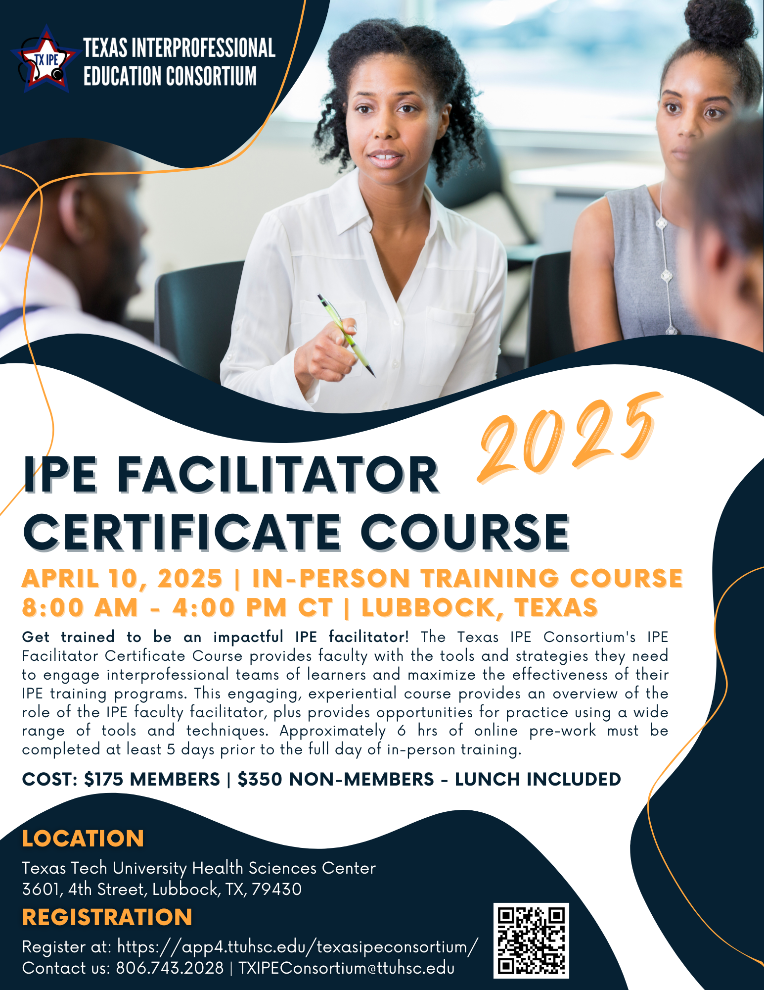 IPE Facilitator Certification Course April 10, 2024 from 8:30 am to 4:30 pm CT