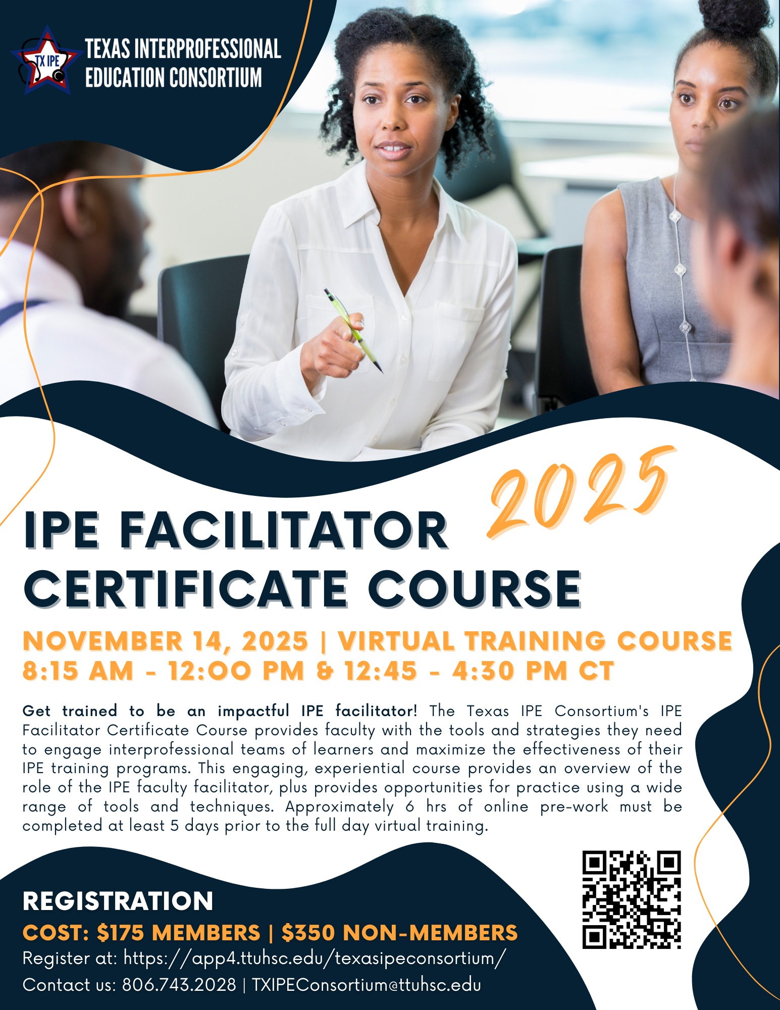 IPE Facilitator Certification Course November 10, 2023 from 8:15 am to 4:30 pm CT