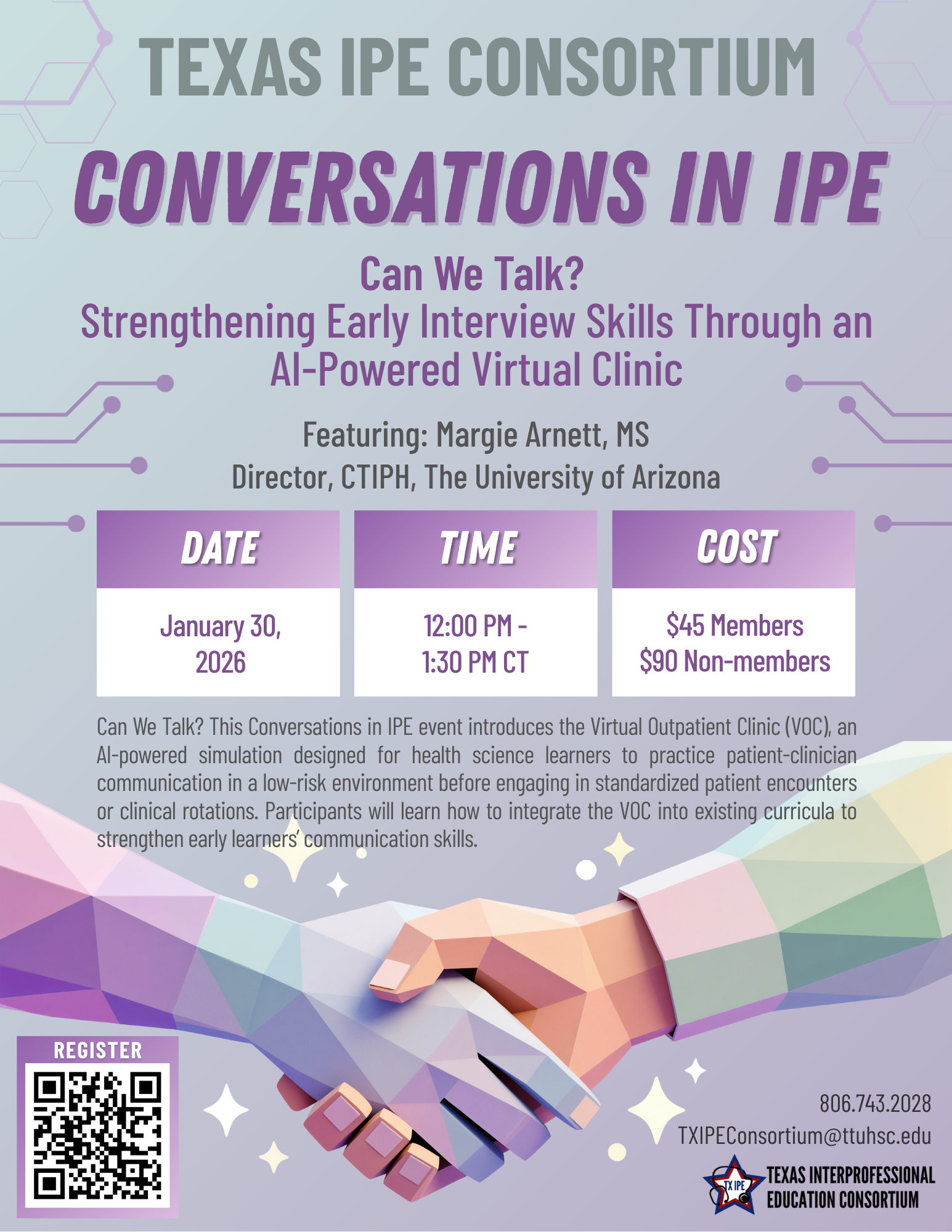 Conversations in IPE Human Trafficking and Trauma-Informed Care December 14, 2022 11:00AM - 1PM CT, virtual